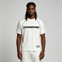 Silk Screen Printed Soccer Jersey T-Shirt | 100% Cotton | Casual Streetwear | OEM Streetwear