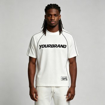 Silk Screen Printed Soccer Jersey T-Shirt | 100% Cotton | Casual Streetwear | OEM Streetwear