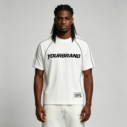 Silk Screen Printed Soccer Jersey T-Shirt | 100% Cotton | Casual Streetwear | OEM Streetwear