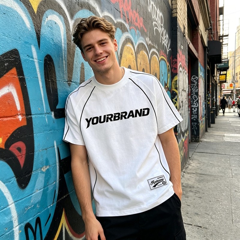 Silk Screen Printed Soccer Jersey T-Shirt