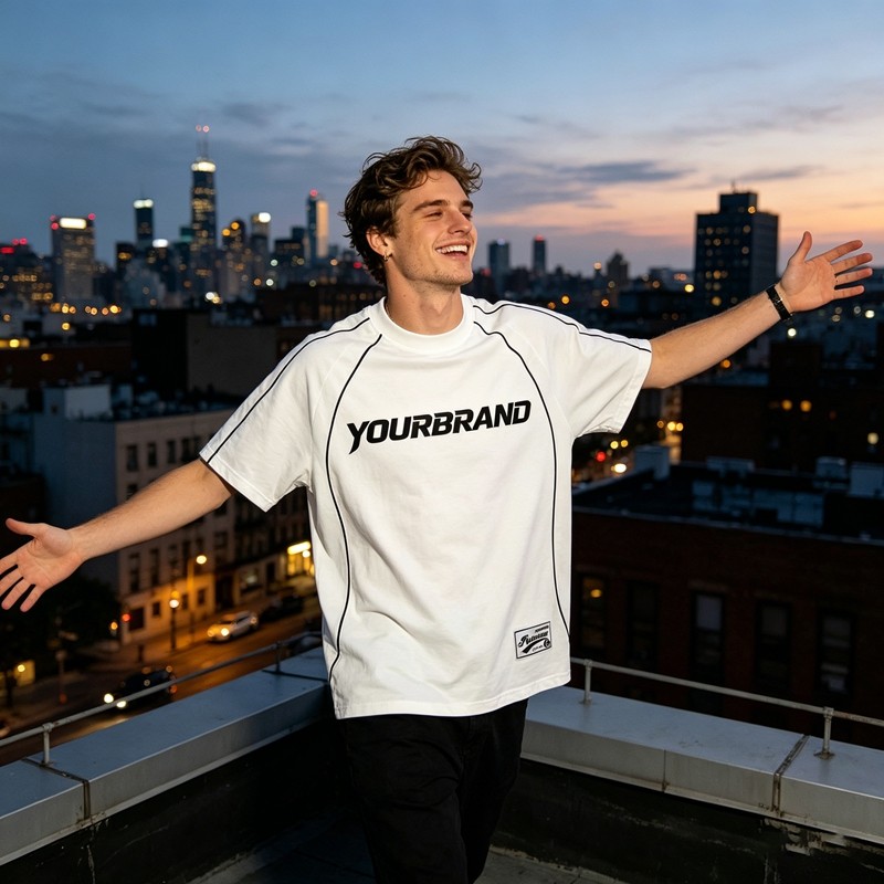 Silk Screen Printed Soccer Jersey T-Shirt
