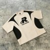 3D Embroidery Color Block Streetwear T-Shirt | Paneled Design | Cotton Blend | Custom Streetwear