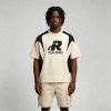 3D Embroidery Color Block Streetwear T-Shirt | Paneled Design | Cotton Blend | Custom Streetwear