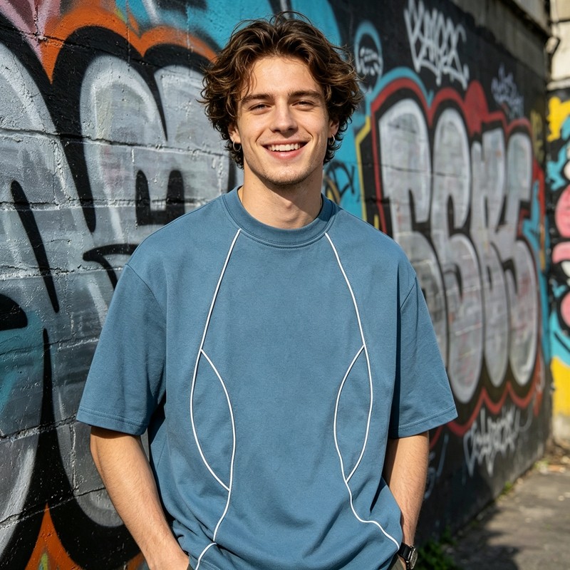 Seam Piping Oversized T-Shirt