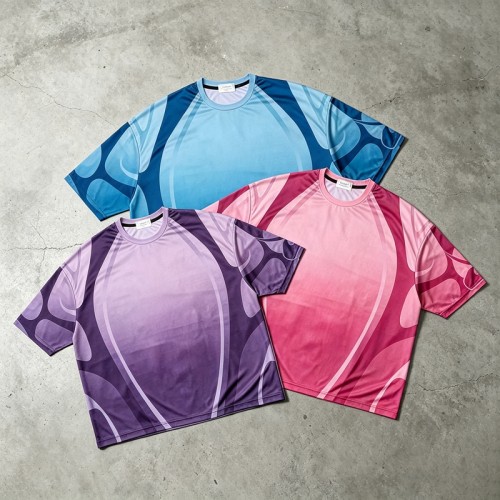 Gradient Oversized Jersey T-Shirt | Quick Dry Polyester | Loose Fit | Custom Streetwear Manufacturer
