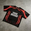 Custom Mesh Sport Jersey Tee | Breathable Polyester | Streetwear Casual | OEM Streetwear