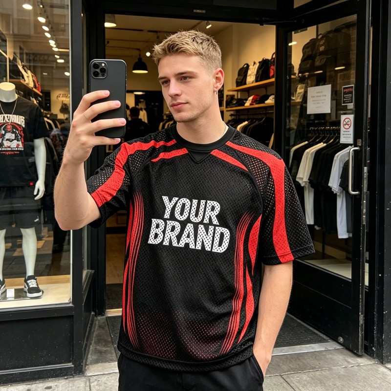 Custom Mesh Sport Jersey Tee
