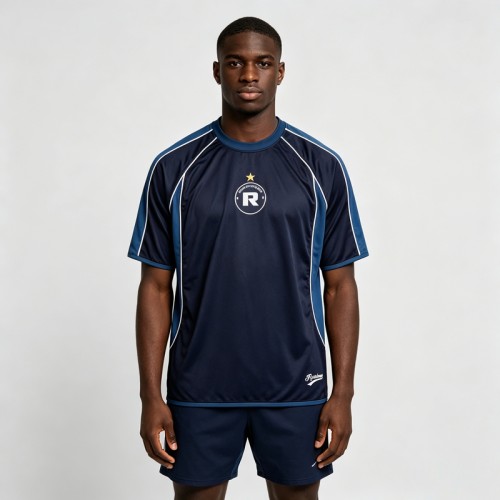 Digital Print Soccer Jersey T-shirt | Breathable Polyester | Casual Sports | Custom Streetwear