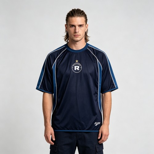 Digital Print Soccer Jersey T-shirt | Breathable Polyester | Casual Sports | Custom Streetwear