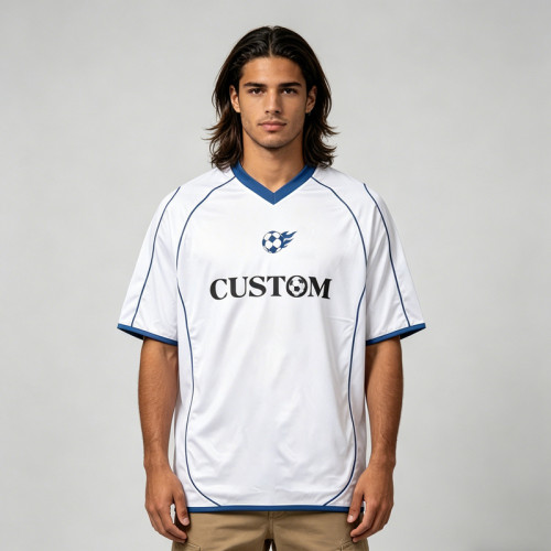Screen Printing Soccer Jersey T-Shirt | Breathable Polyester | Casual Sportswear | OEM Streetwear