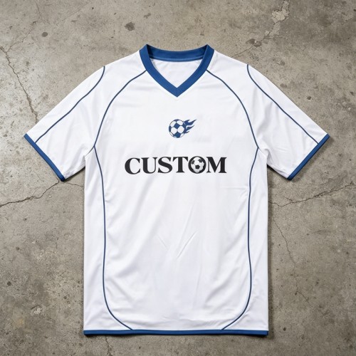 Screen Printing Soccer Jersey T-Shirt | Breathable Polyester | Casual Sportswear | OEM Streetwear