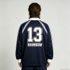 Screen Printing Vintage Soccer Jersey Tee | Breathable Polyester | Long Sleeve | Casual Sportswear | Custom Streetwear