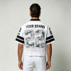 Cropped Embroidered Mesh Football Jersey | Breathable Polyester | Custom Streetwear Manufacturer