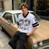 Cropped Embroidered Mesh Football Jersey | Breathable Polyester | Custom Streetwear Manufacturer