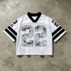 Cropped Embroidered Mesh Football Jersey | Breathable Polyester | Custom Streetwear Manufacturer
