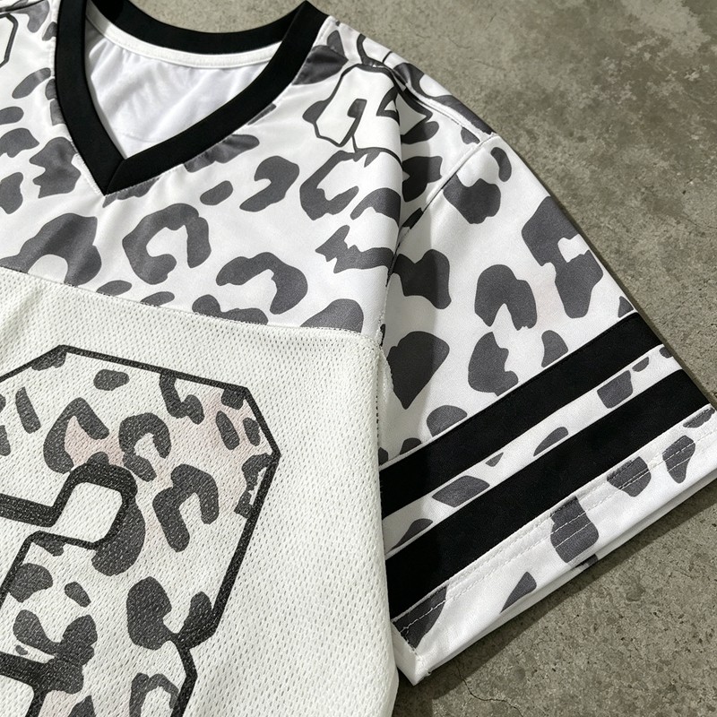 Leopard Digital Print Mesh T-Shirt