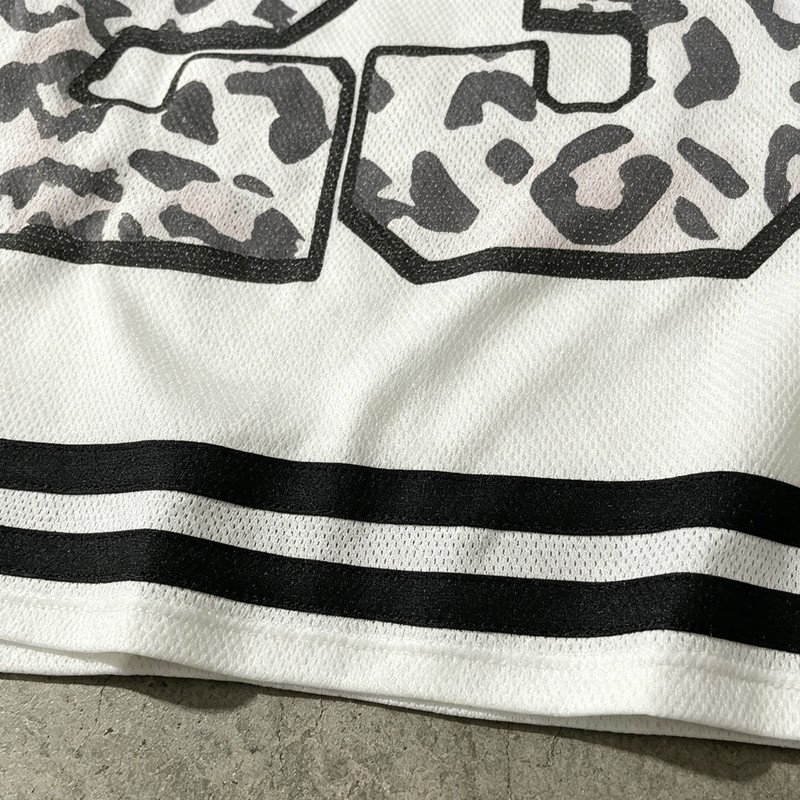 Leopard Digital Print Mesh T-Shirt