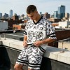 Leopard Digital Print Mesh T-Shirt | Breathable Polyester Mesh | Oversized Streetwear | OEM Streetwear