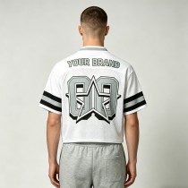 Men's Cropped Mesh Football Jersey with Embroidery | Lightweight Streetwear | Custom Streetwear Manufacturer