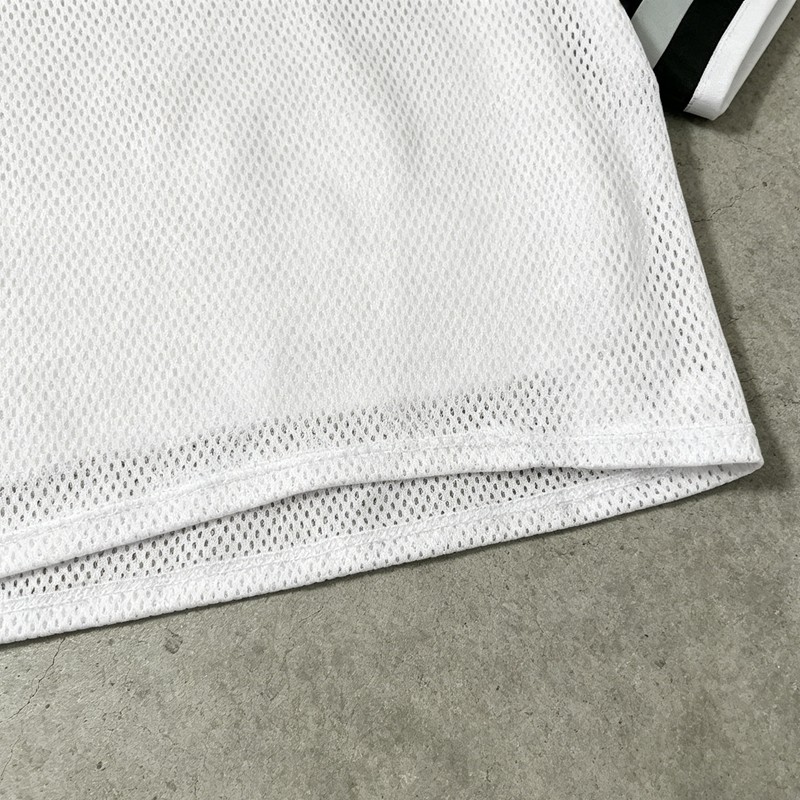 Men's Cropped Mesh Football Jersey with Embroidery