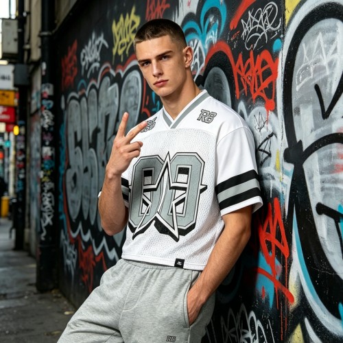 Men's Cropped Mesh Football Jersey with Embroidery | Lightweight Streetwear | Custom Streetwear Manufacturer