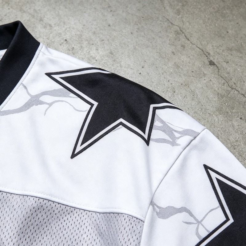 Custom Digital Print Mesh Star Jersey T-Shirt