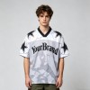Custom Digital Print Mesh Star Jersey T-Shirt | Breathable Mesh Fabric | Casual Streetwear | OEM Streetwear