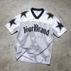 Custom Digital Print Mesh Star Jersey T-Shirt | Breathable Mesh Fabric | Casual Streetwear | OEM Streetwear