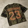 Camo Tree Screen Printing 23 Jersey Tee | Breathable Polyester | Oversized Fit Streetwear | Clothing Manufacturer