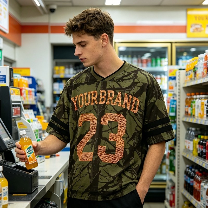 Camo Tree Screen Printing 23 Jersey Tee