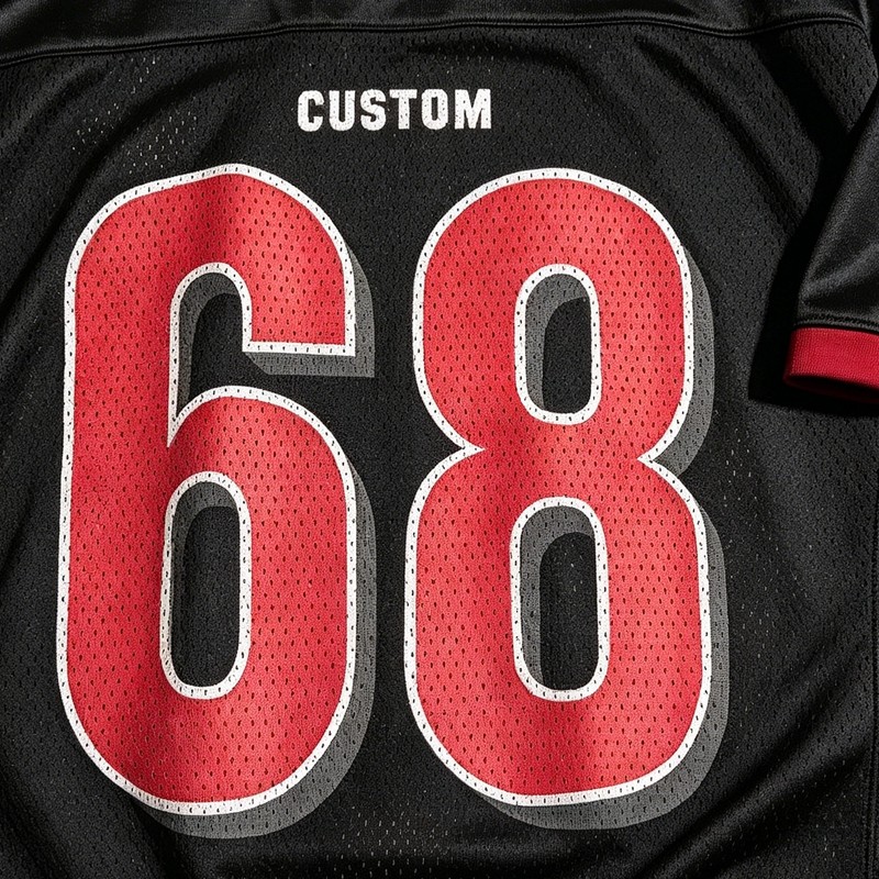 Digital Print and Embroidered Mesh Sporty Jersey