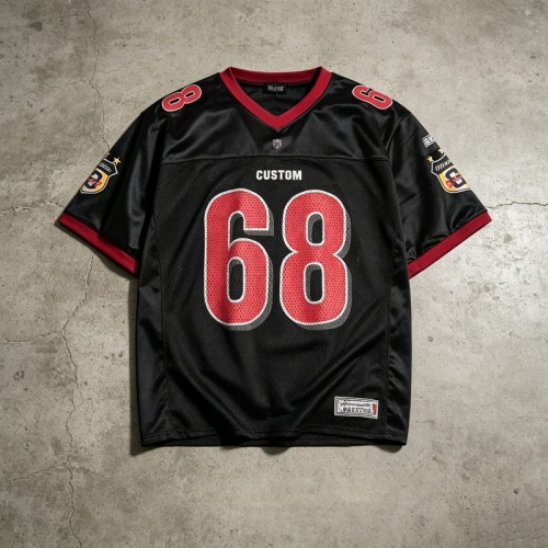 Digital Print and Embroidered Mesh Sporty Jersey | Embroidery Patch | 100% Polyester | OEM Streetwear