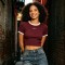 Cropped Ribbed Knit Embroidered T-Shirt | Slim Fit | Casual Wear | Custom Streetwear Manufacturer