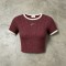 Cropped Ribbed Knit Embroidered T-Shirt | Slim Fit | Casual Wear | Custom Streetwear Manufacturer