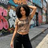 DTG Print Cropped Baby Tee | Slim Fit Graphic Top | Cotton Spandex Blend | Y2K Streetwear Casual | Custom Streetwear Manufacturer