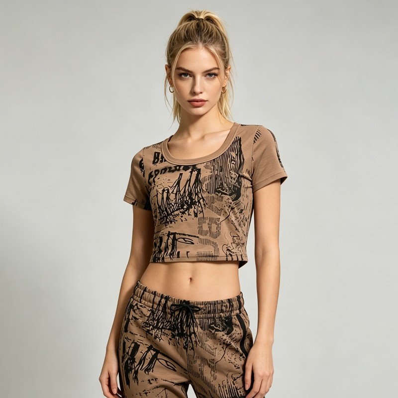 DTG Print Cropped Baby Tee
