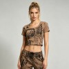 DTG Print Cropped Baby Tee | Slim Fit Graphic Top | Cotton Spandex Blend | Y2K Streetwear Casual | Custom Streetwear Manufacturer