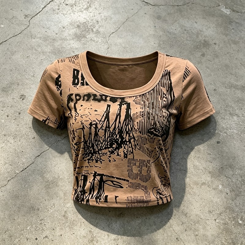 DTG Print Cropped Baby Tee