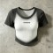 Sun Faded Ribbed Crop T-Shirt | Screen Printing | Cotton Blend | Casual Streetwear | OEM Streetwear