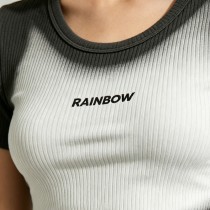 Sun Faded Ribbed Crop T-Shirt | Screen Printing | Cotton Blend | Casual Streetwear | OEM Streetwear