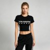 Screen Print RAINBOW Star Crop Top | Cotton Blend | Casual Sportswear | OEM Streetwear