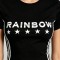 Screen Print RAINBOW Star Crop Top | Cotton Blend | Casual Sportswear | OEM Streetwear