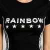 Screen Print RAINBOW Star Crop Top | Cotton Blend | Casual Sportswear | OEM Streetwear