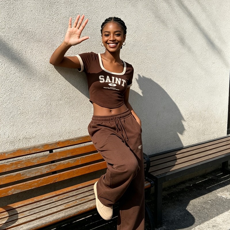 Screen Print Saint Crop Tee