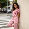 Pink Camo Crop Tee | Slim Fit | Cotton Blend, Short Sleeve | Casual Streetwear | Custom Streetwear Manufacturer
