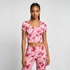 Pink Camo Crop Tee | Slim Fit | Cotton Blend, Short Sleeve | Casual Streetwear | Custom Streetwear Manufacturer