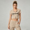 Custom DTG Print Zip Knit Crop Tee | Double Zip | Slim Fit | Casual Streetwear | Custom Streetwear Manufacturer
