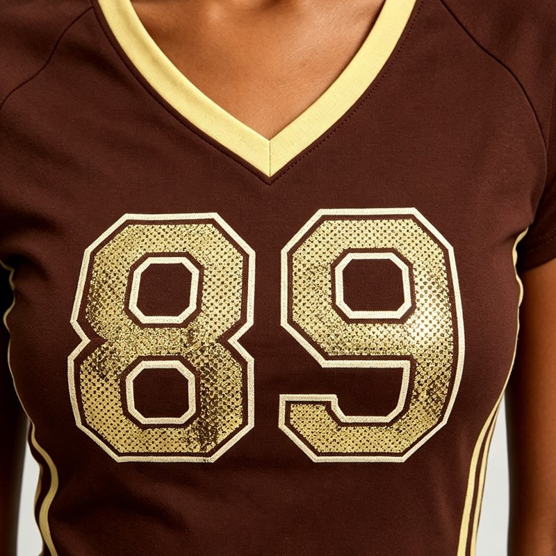 Custom DTG Print Zip Knit Crop Tee