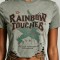 DTG Printed Distressed Ripperd Cropped T-Shirt | Lace-Up | 100% Cotton | Y2K Streetwear | OEM Streetwear