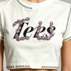 Embroidered Beaded Screen Printing Crop Top | Y2K Aesthetic | Cotton Blend | Casual Streetwear | OEM Streetwear